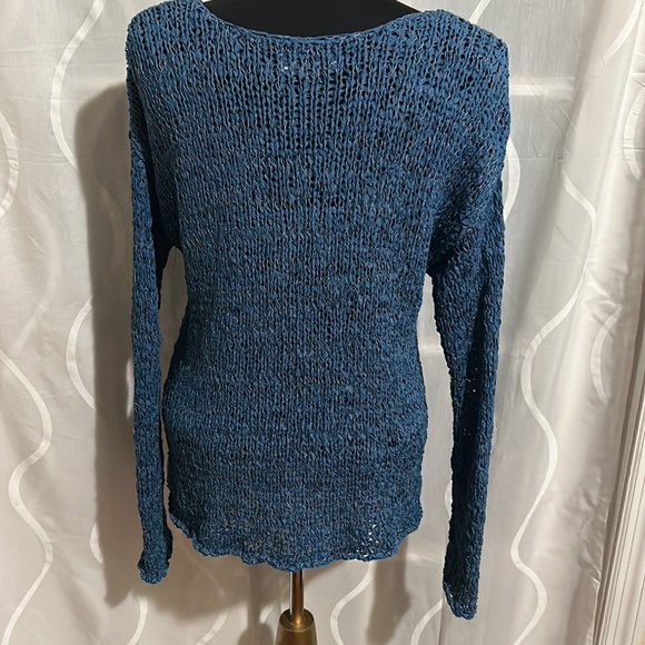Sonoma, Blue, Woven, Long Sleeve Top, Size Large - Picture 4 of 8